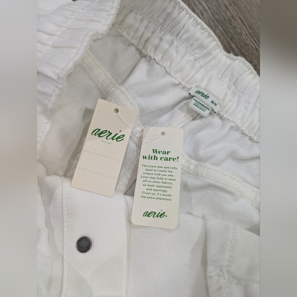 NWT Aerie White Denim Button Up Skirt - Picture 4 of 5